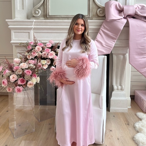 open lace back dress The Genus Rosa Satin Dress in Pink – Sleeper